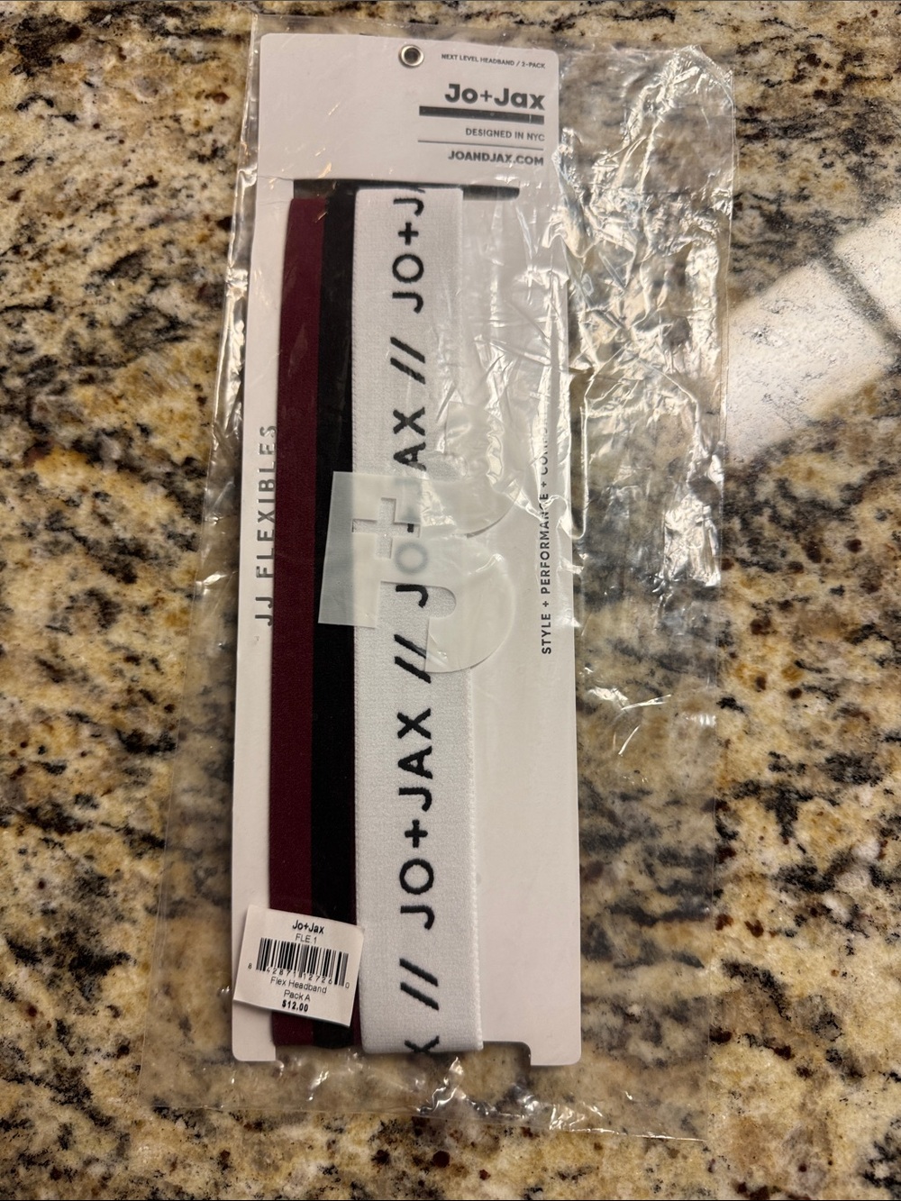 Jo+Jax Women's Elastic Headband Set - White & Burgundy - Picture 1 of 2